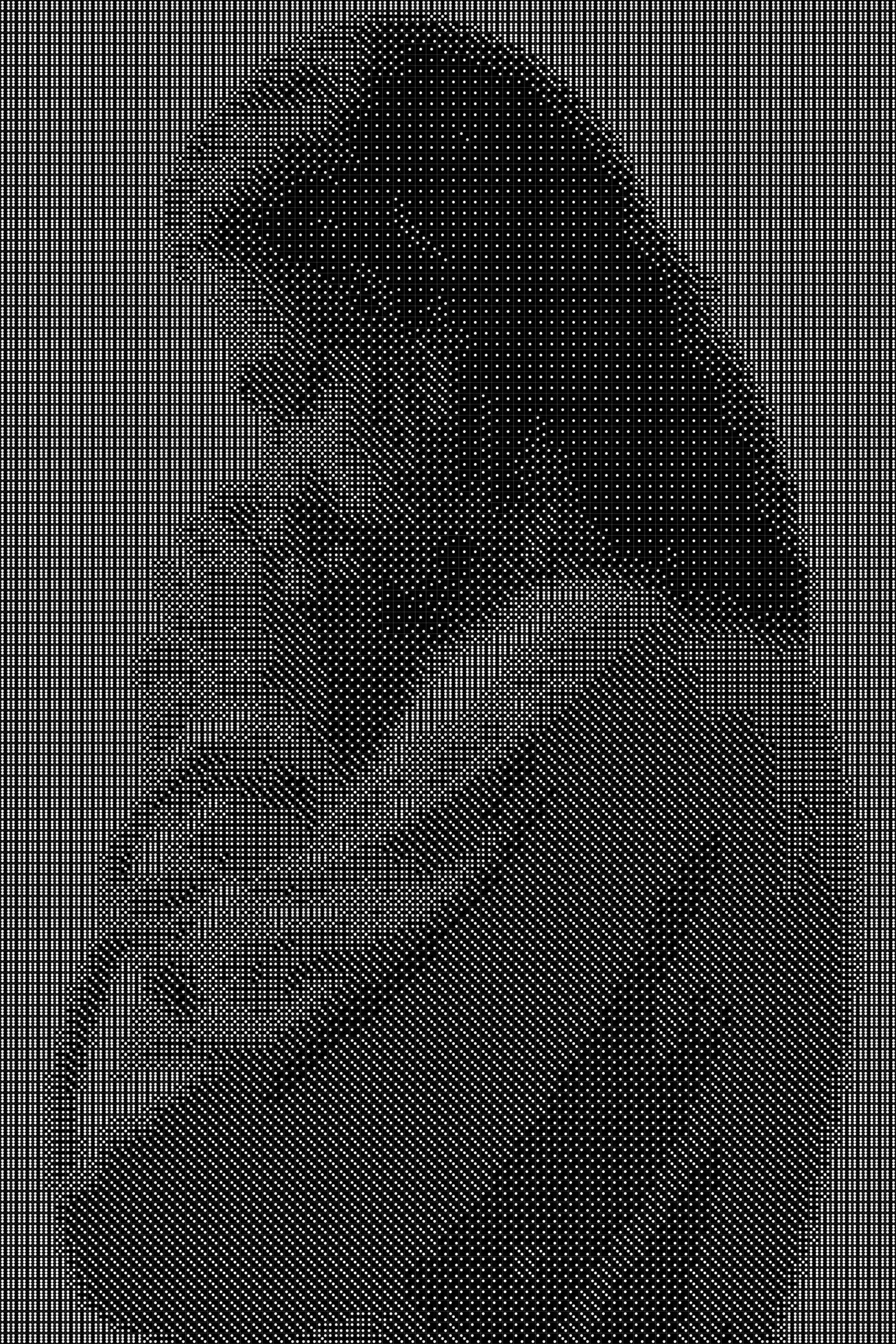 Jesus Dice Art- Handcrafted Dice Mosaic using 10,000+ Dice, Two Size Options