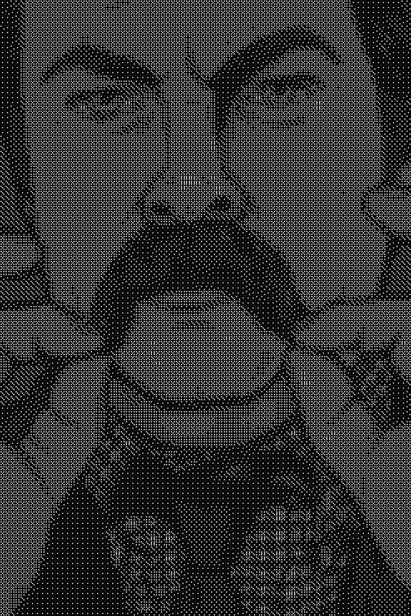 Joe Swanson Dice Art- Handcrafted Dice Mosaic using 10,000+ Dice, Two Size Options