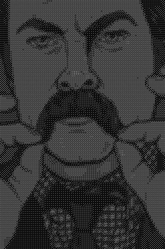 Joe Swanson Dice Art- Handcrafted Dice Mosaic using 10,000+ Dice, Two Size Options