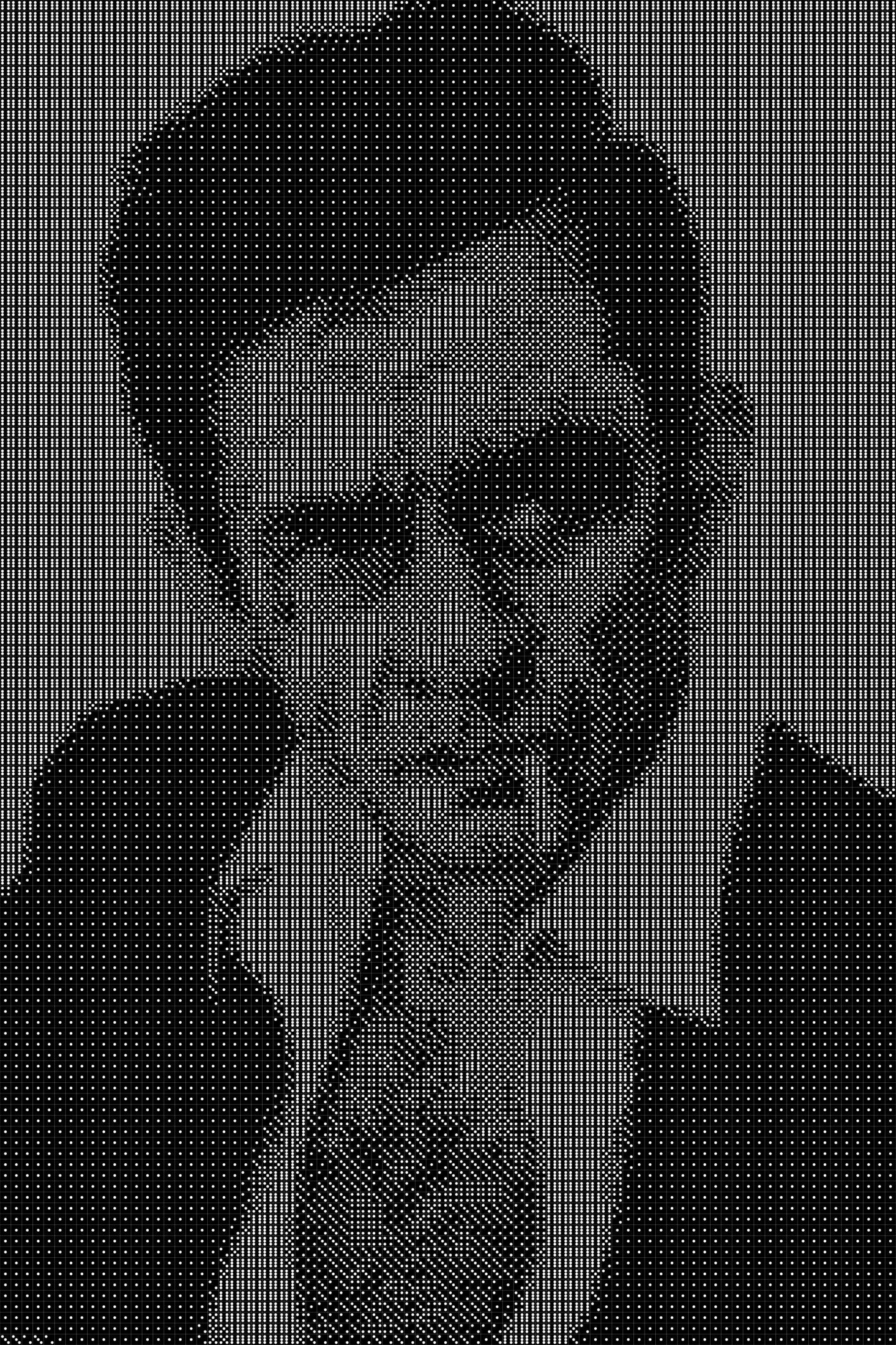 Johnny Cash Dice Art- Handcrafted Dice Mosaic using 10,000+ Dice, Two Size Options