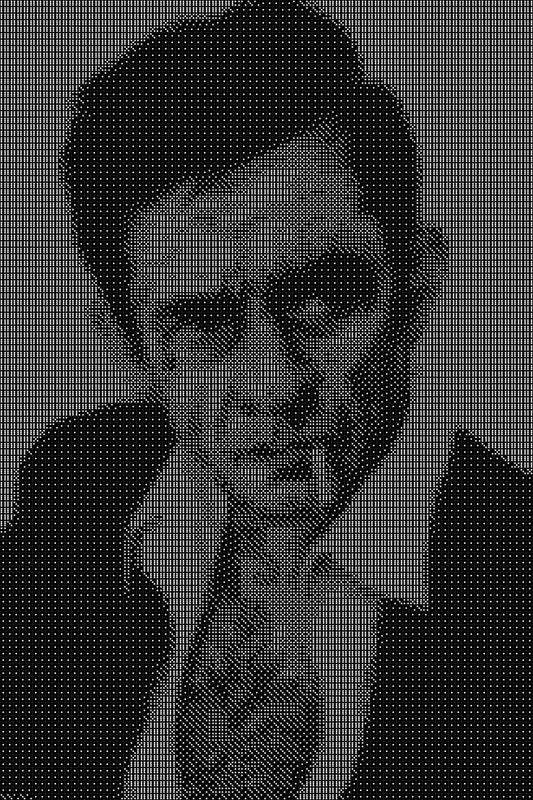 Johnny Cash Dice Art- Handcrafted Dice Mosaic using 10,000+ Dice, Two Size Options