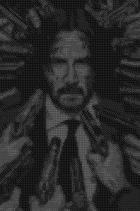 John Wick Dice Art- Handcrafted Dice Mosaic using 10,000+ Dice, Two Size Options