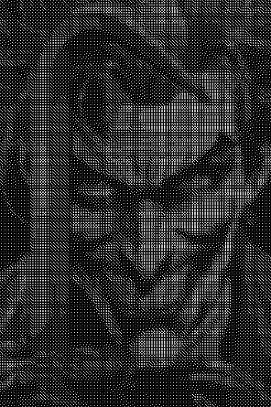 Joker 4 Dice Art- Handcrafted Dice Mosaic using 10,000+ Dice, Two Size Options