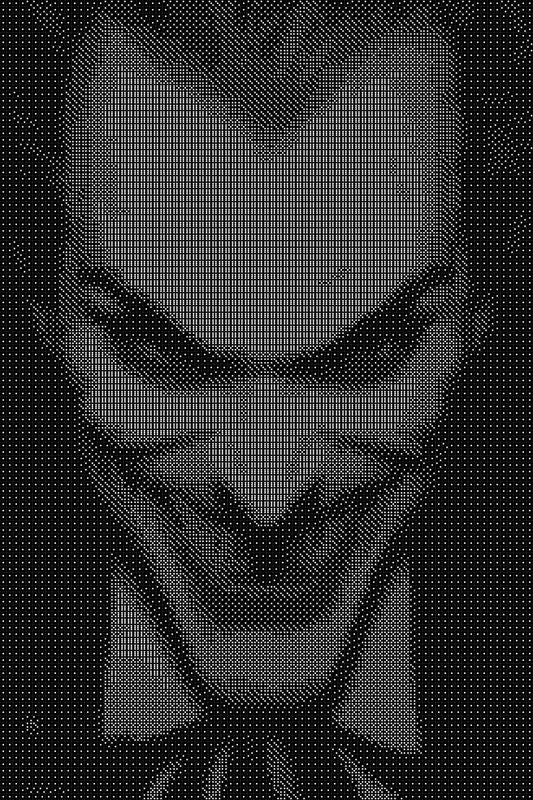 Joker 6 Dice Art- Handcrafted Dice Mosaic using 10,000+ Dice, Two Size Options