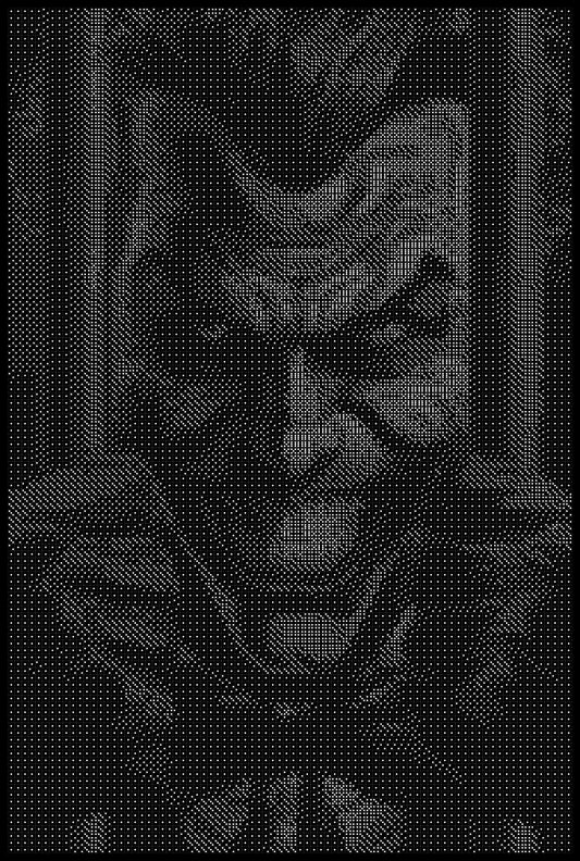 Joker 7 Dice Art- Handcrafted Dice Mosaic using 10,000+ Dice, Two Size Options