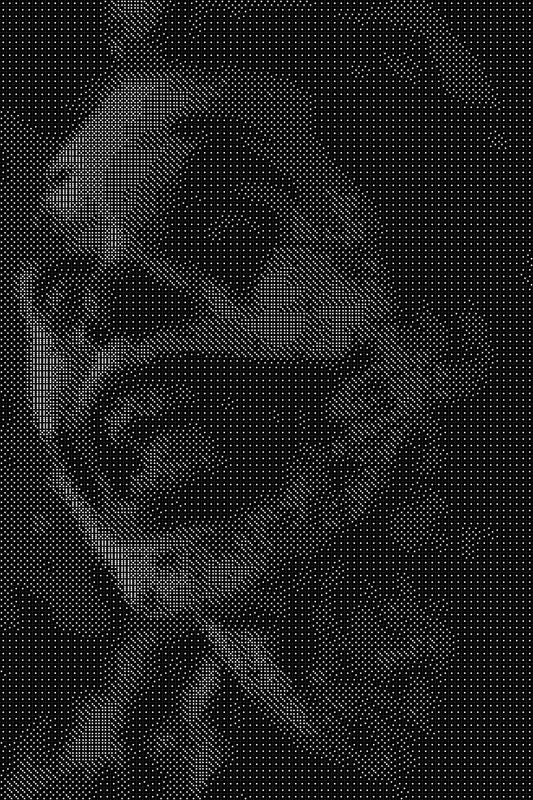 Joker 9 Dice Art- Handcrafted Dice Mosaic using 10,000+ Dice, Two Size Options
