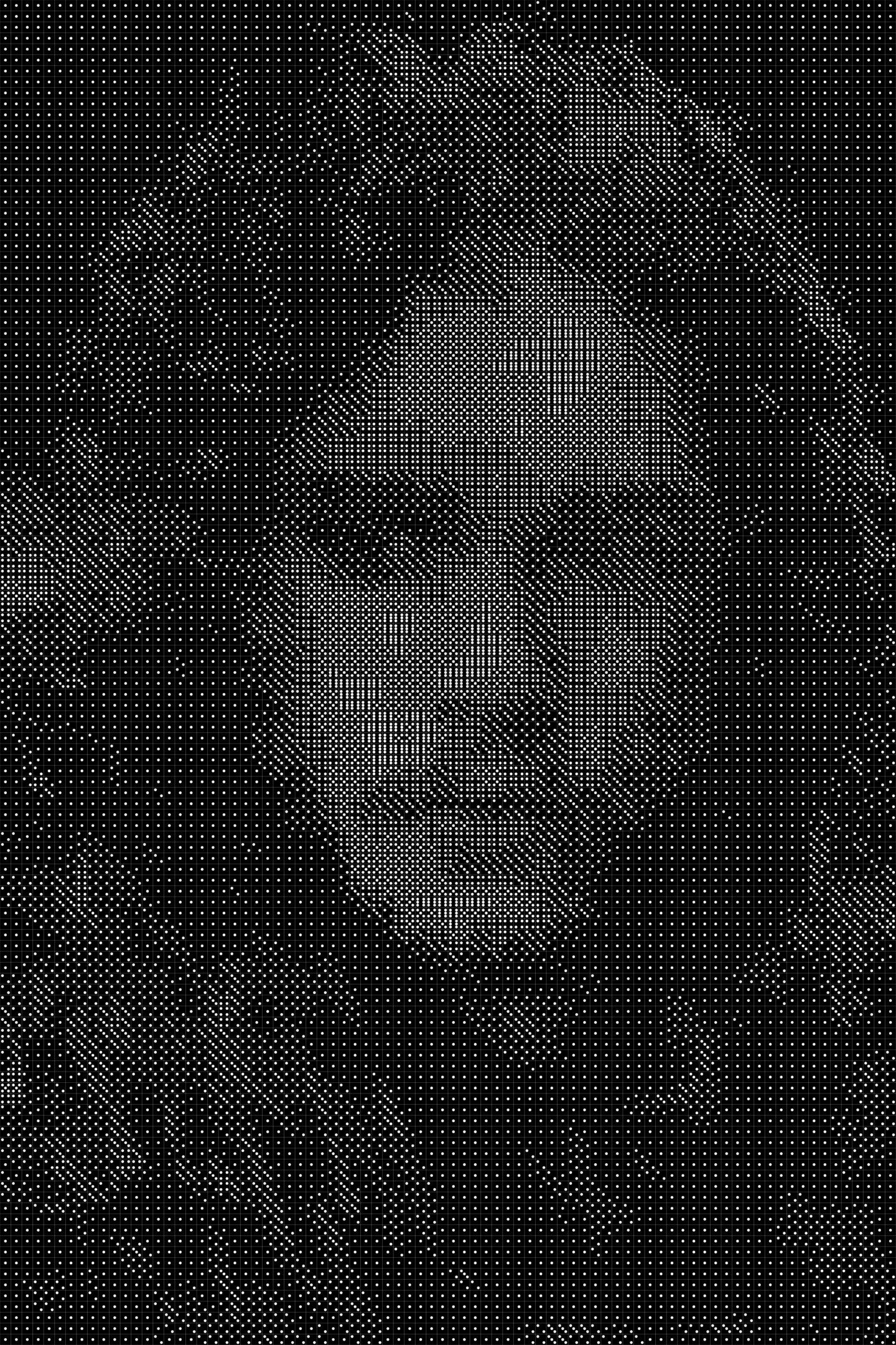 Jon Snow Dice Art- Handcrafted Dice Mosaic using 10,000+ Dice, Two Size Options