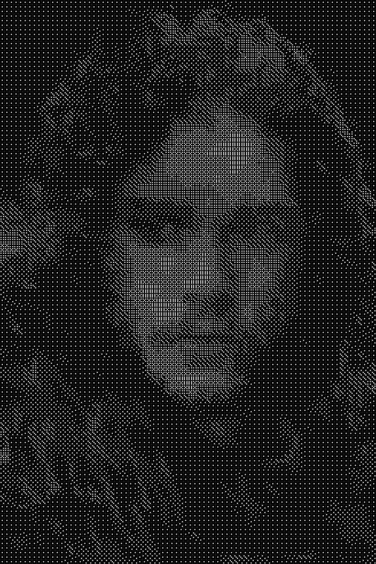Jon Snow Dice Art- Handcrafted Dice Mosaic using 10,000+ Dice, Two Size Options