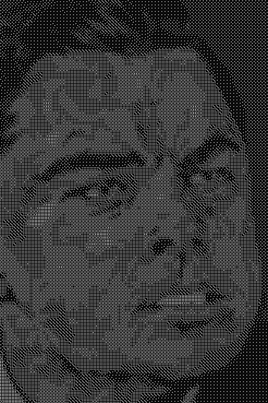 Jordan Belfort Drugged Dice Art- Handcrafted Dice Mosaic using 10,000+ Dice, Two Size Options