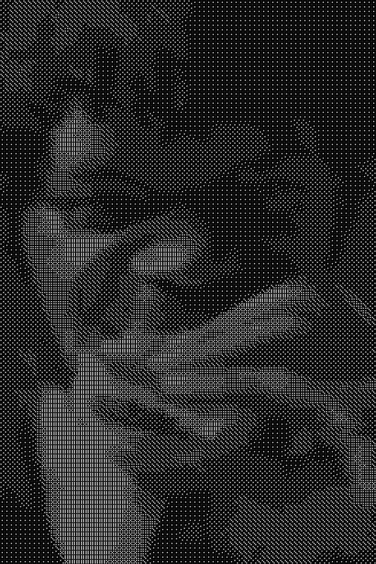 Jules Winnfield Dice Art- Handcrafted Dice Mosaic using 10,000+ Dice, Two Size Options