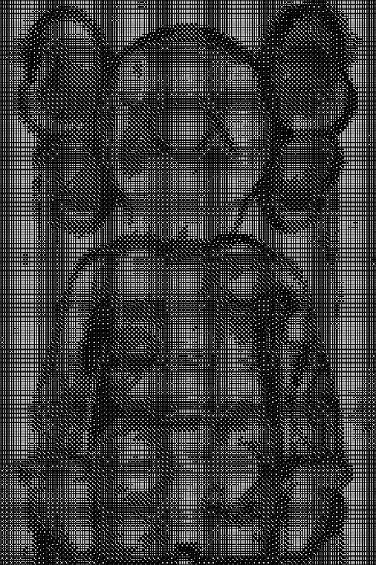 Kaws Dice Art- Handcrafted Dice Mosaic using 10,000+ Dice, Two Size Options