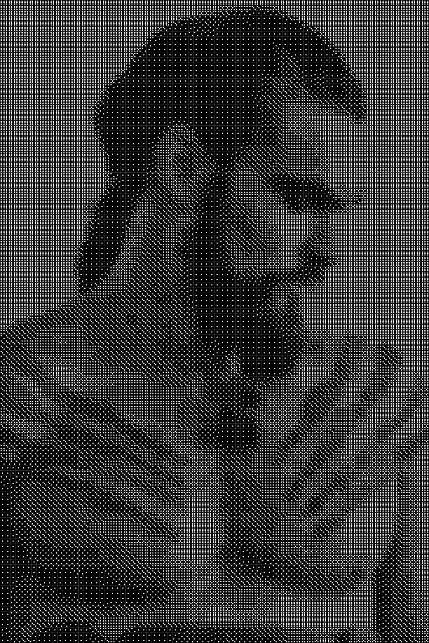 Khal Drogo Dice Art- Handcrafted Dice Mosaic using 10,000+ Dice, Two Size Options