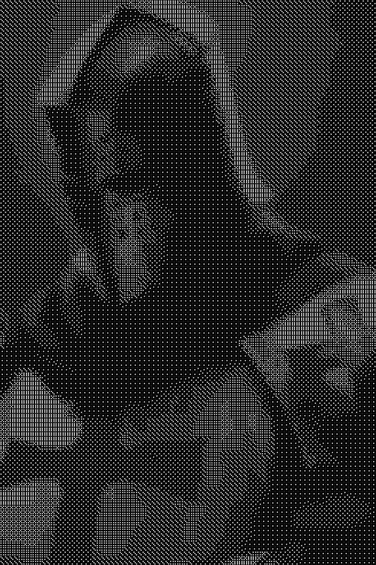 Knight 10 Dice Art- Handcrafted Dice Mosaic using 10,000+ Dice, Two Size Options