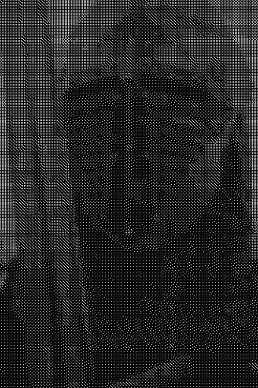 Knight 11 Dice Art- Handcrafted Dice Mosaic using 10,000+ Dice, Two Size Options