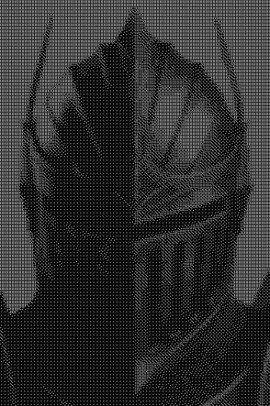 Knight 13 Dice Art- Handcrafted Dice Mosaic using 10,000+ Dice, Two Size Options