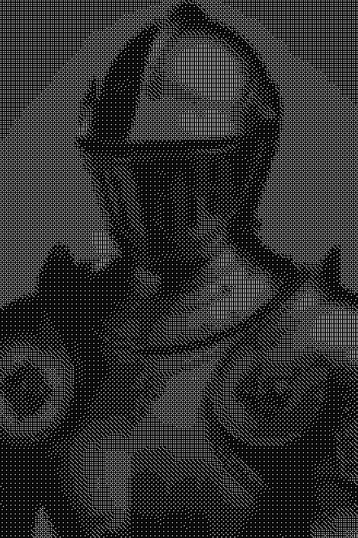 Knight 14 Dice Art- Handcrafted Dice Mosaic using 10,000+ Dice, Two Size Options