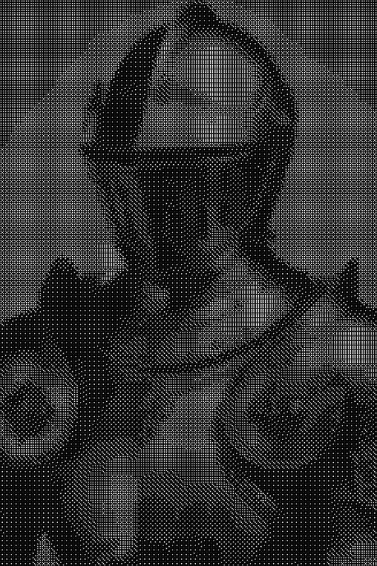 Knight 14 Dice Art- Handcrafted Dice Mosaic using 10,000+ Dice, Two Size Options