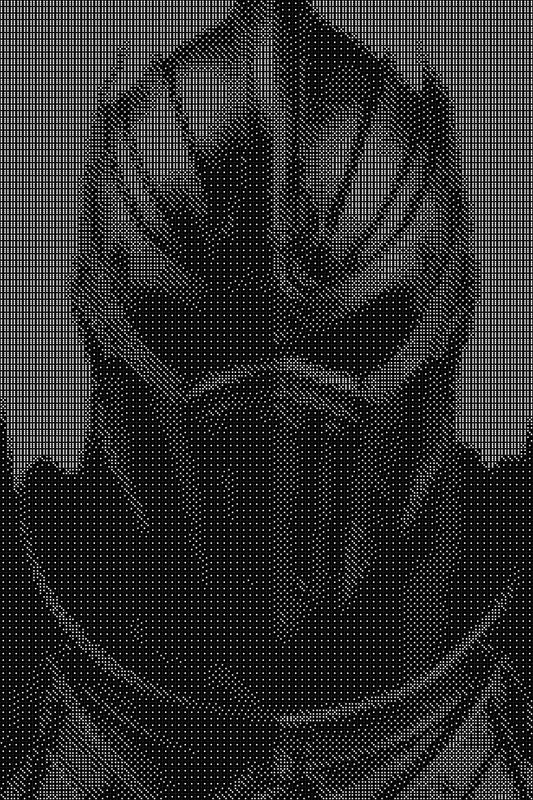 Knight 15 Dice Art- Handcrafted Dice Mosaic using 10,000+ Dice, Two Size Options