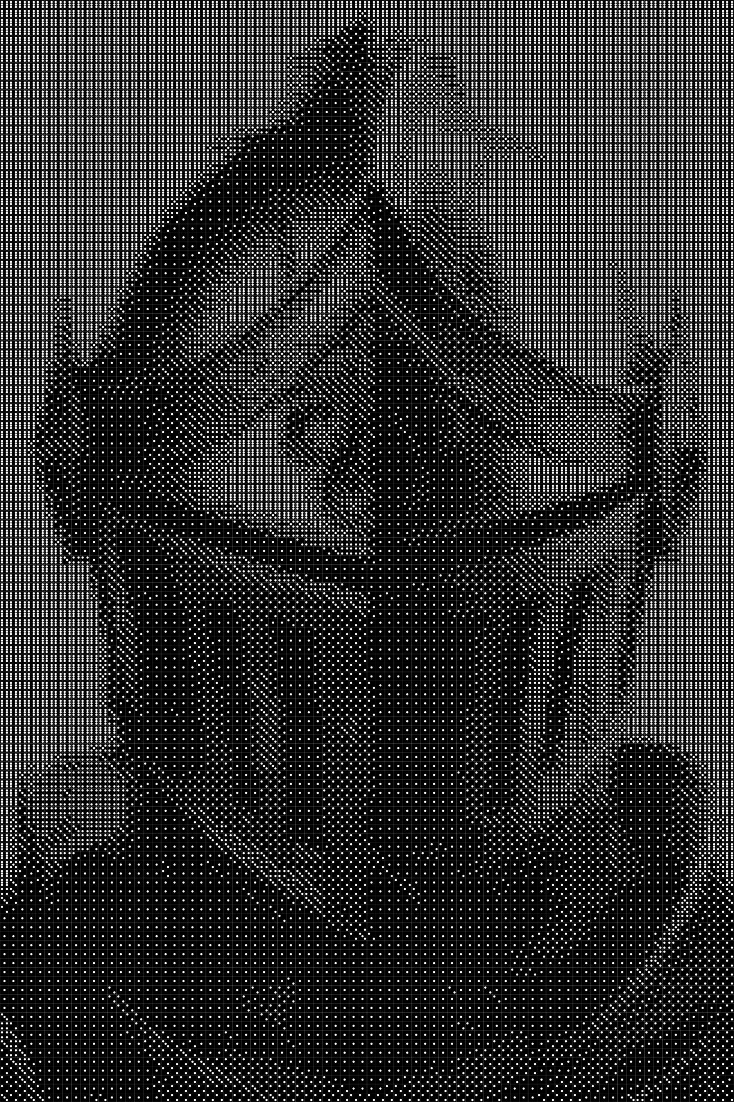 Knight 16 Dice Art- Handcrafted Dice Mosaic using 10,000+ Dice, Two Size Options