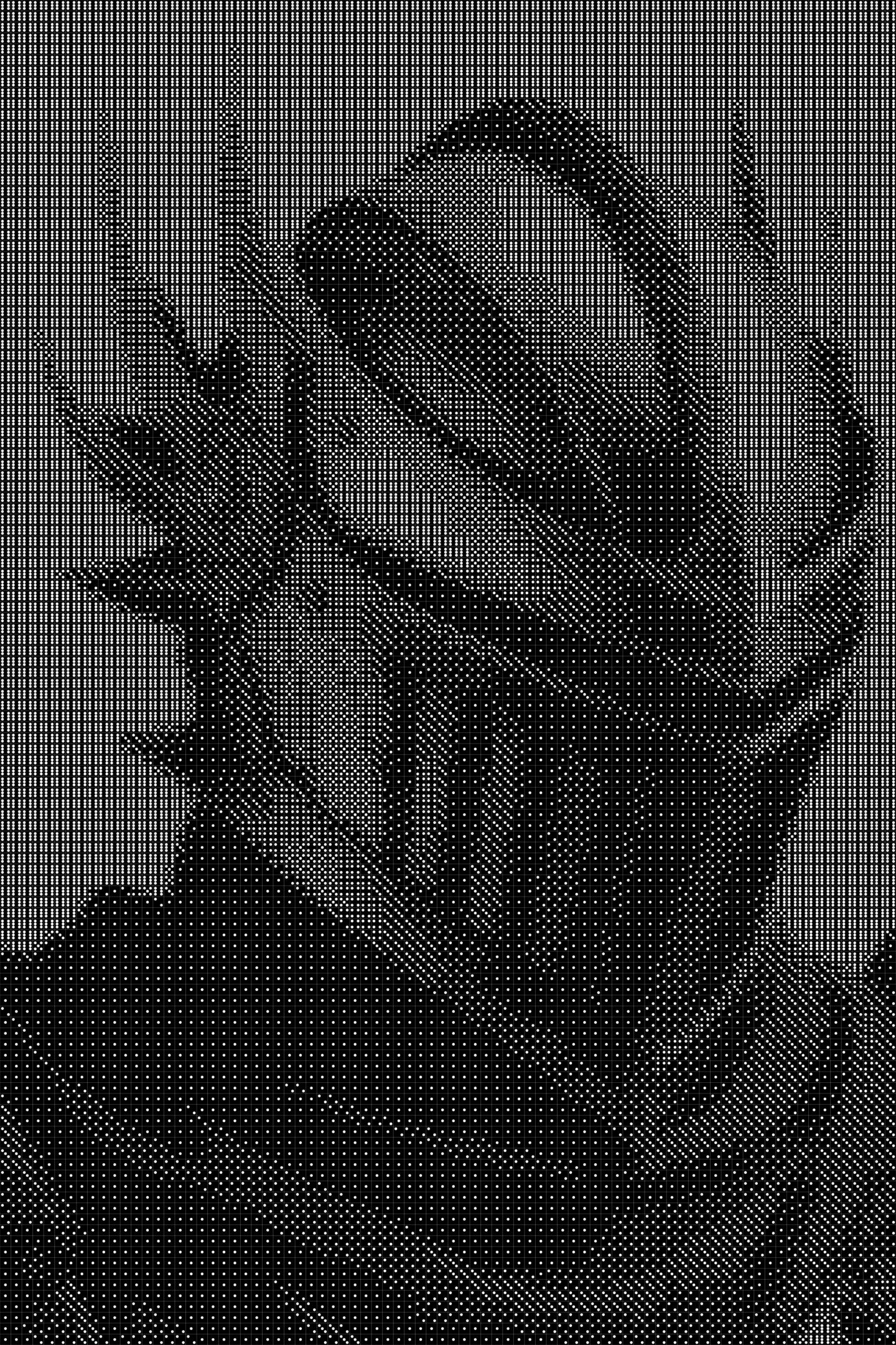 Knight 17 Dice Art- Handcrafted Dice Mosaic using 10,000+ Dice, Two Size Options