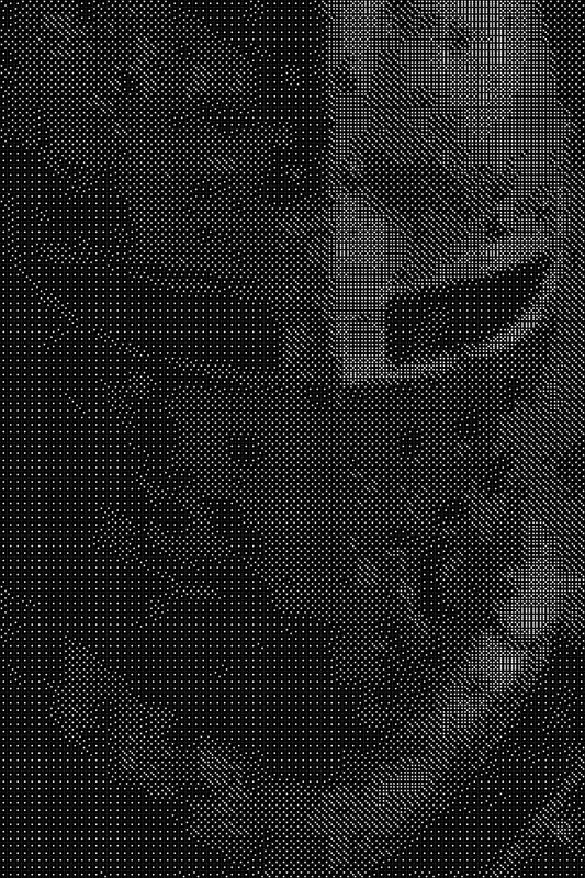 Knight 4 Dice Art- Handcrafted Dice Mosaic using 10,000+ Dice, Two Size Options