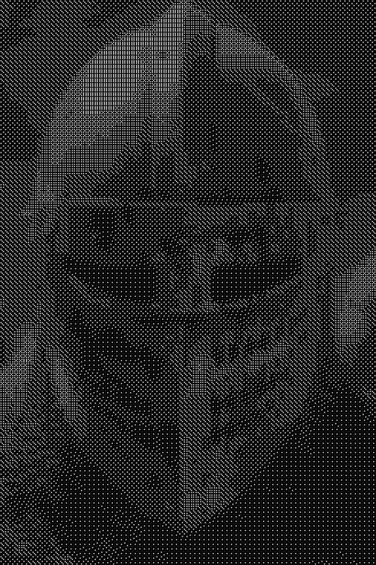 Knight 8 Dice Art- Handcrafted Dice Mosaic using 10,000+ Dice, Two Size Options