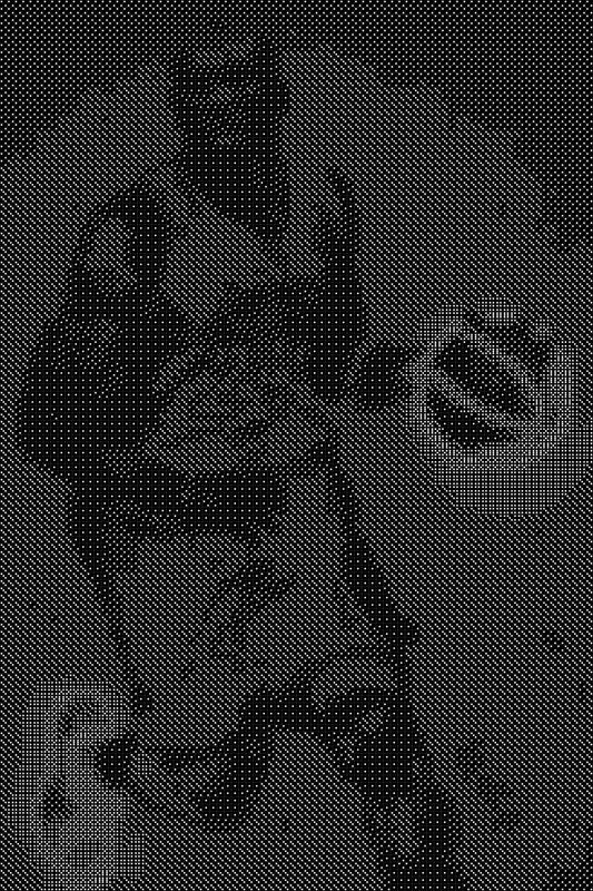 Kobe 3 Dice Art- Handcrafted Dice Mosaic using 10,000+ Dice, Two Size Options