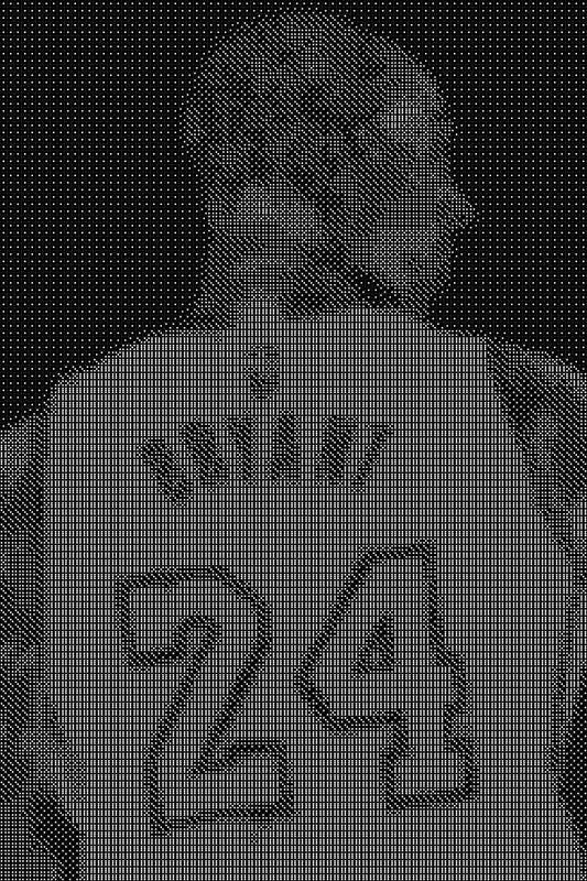Kobe 5 Dice Art- Handcrafted Dice Mosaic using 10,000+ Dice, Two Size Options