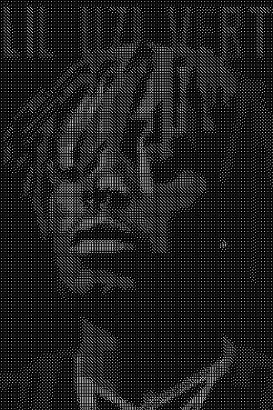 Lil Uzi Vert Dice Art- Handcrafted Dice Mosaic using 10,000+ Dice, Two Size Options