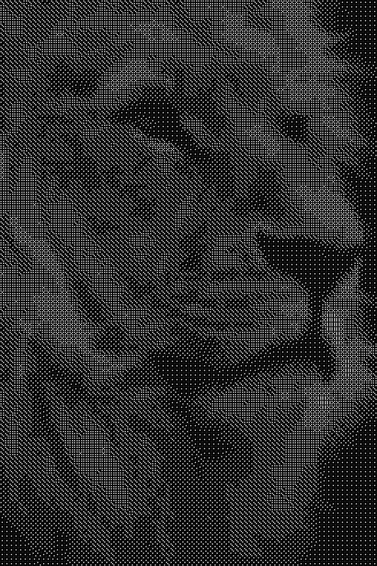 Lion 10 Dice Art- Handcrafted Dice Mosaic using 10,000+ Dice, Two Size Options