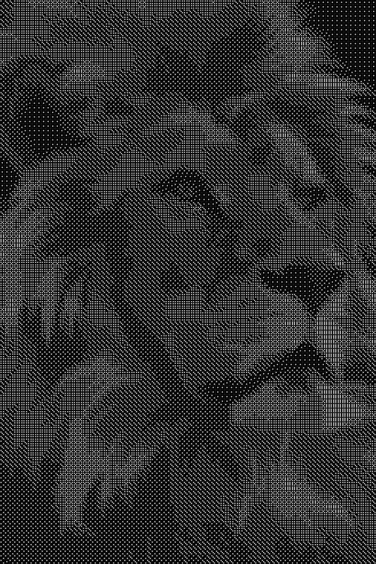Lion 13 Dice Art- Handcrafted Dice Mosaic using 10,000+ Dice, Two Size Options
