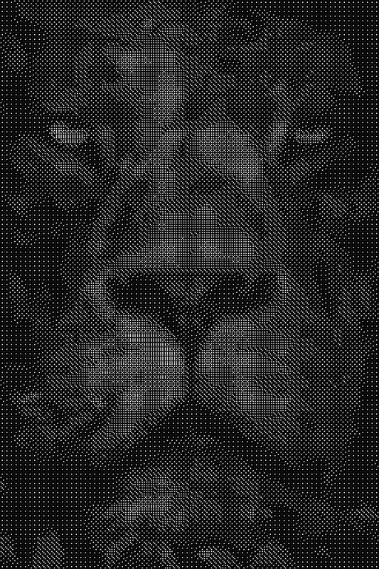 Lion 14 Dice Art- Handcrafted Dice Mosaic using 10,000+ Dice, Two Size Options