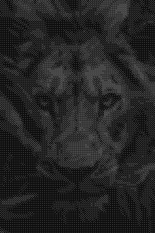 Lion 15 Dice Art- Handcrafted Dice Mosaic using 10,000+ Dice, Two Size Options