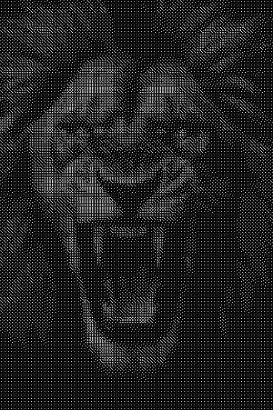 Lion 16 Dice Art- Handcrafted Dice Mosaic using 10,000+ Dice, Two Size Options