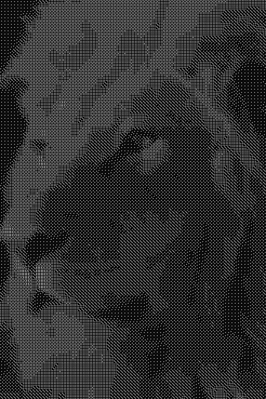 Lion 3 Dice Art- Handcrafted Dice Mosaic using 10,000+ Dice, Two Size Options