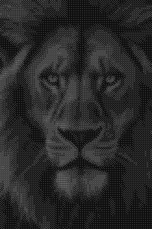 Lion 4 Dice Art- Handcrafted Dice Mosaic using 10,000+ Dice, Two Size Options