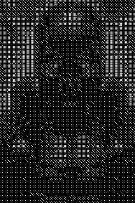 Magneto Dice Art- Handcrafted Dice Mosaic using 10,000+ Dice, Two Size Options