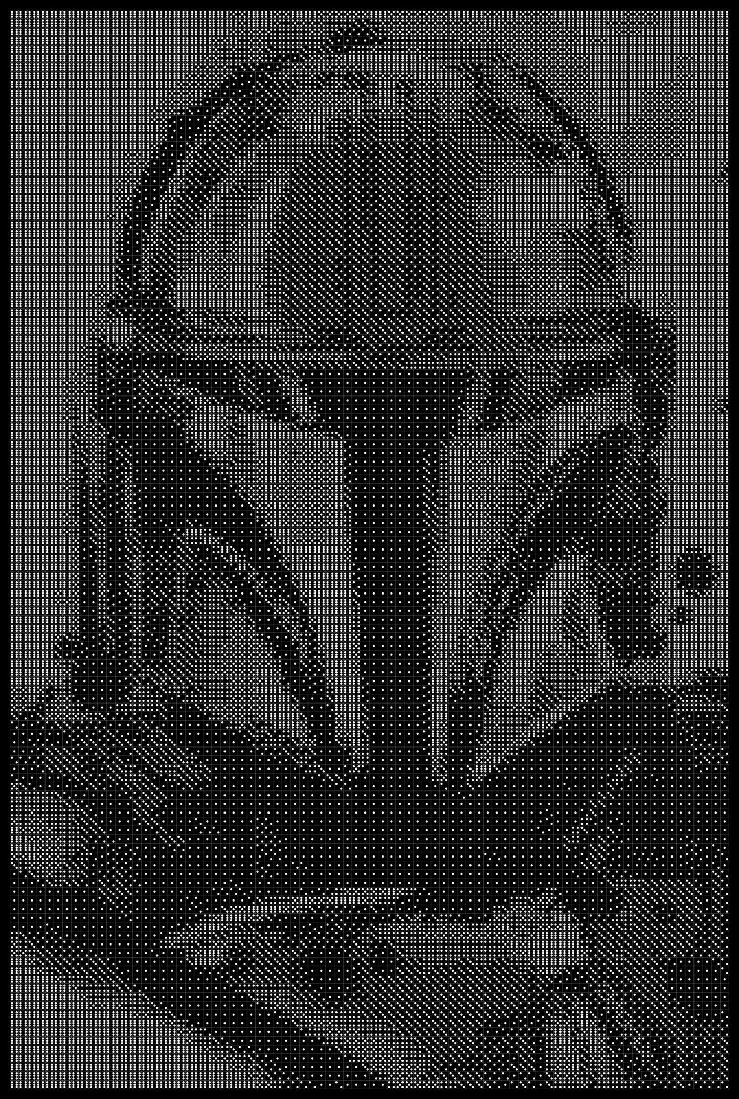 Mandalorian 5 Dice Art- Handcrafted Dice Mosaic using 10,000+ Dice, Two Size Options