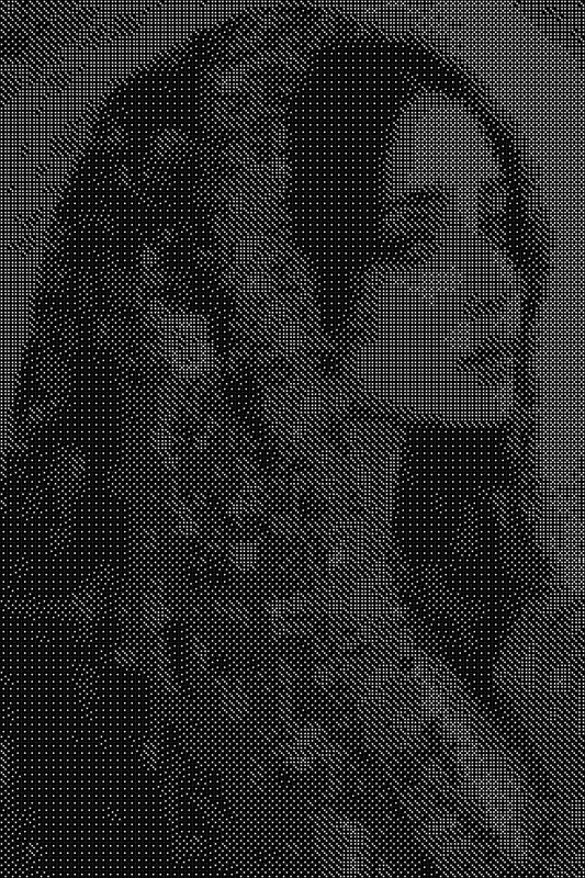 Mary Magdalene Dice Art- Handcrafted Dice Mosaic using 10,000+ Dice, Two Size Options