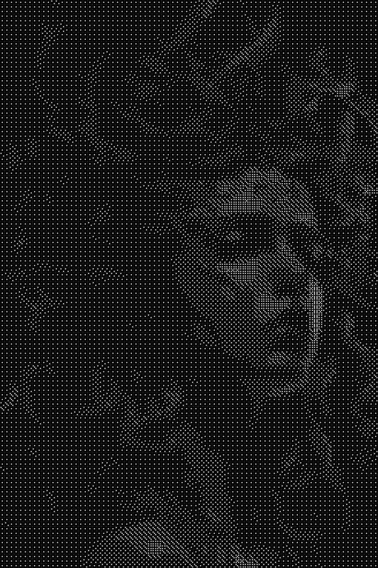 Medusa 2 Dice Art- Handcrafted Dice Mosaic using 10,000+ Dice, Two Size Options