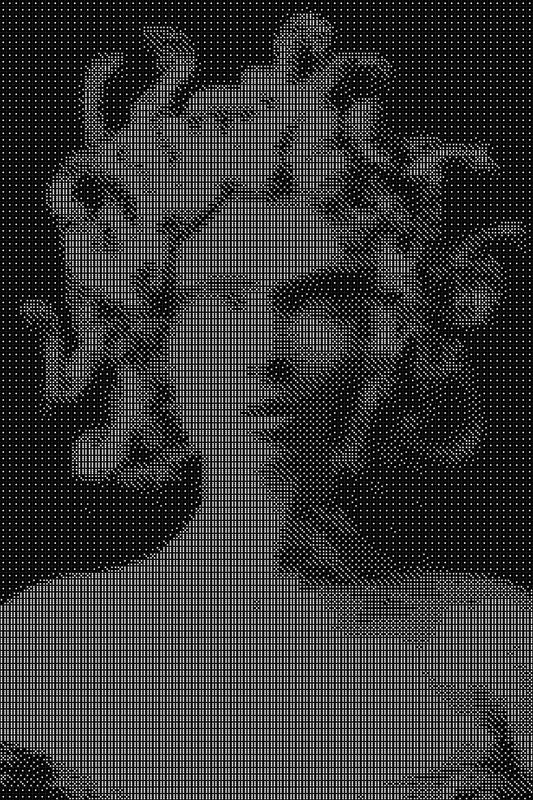 Medusa Dice Art- Handcrafted Dice Mosaic using 10,000+ Dice, Two Size Options