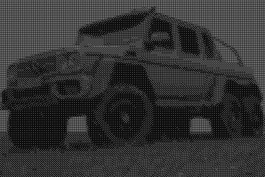 Mercedes 6x6 1 Dice Art- Handcrafted Dice Mosaic using 10,000+ Dice, Two Size Options