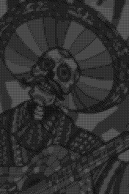 Mexican Skull 2 Dice Art- Handcrafted Dice Mosaic using 10,000+ Dice, Two Size Options