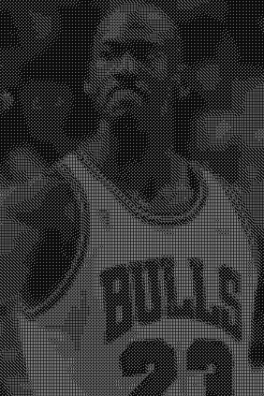 Michael Jordan 14 Dice Art- Handcrafted Dice Mosaic using 10,000+ Dice, Two Size Options
