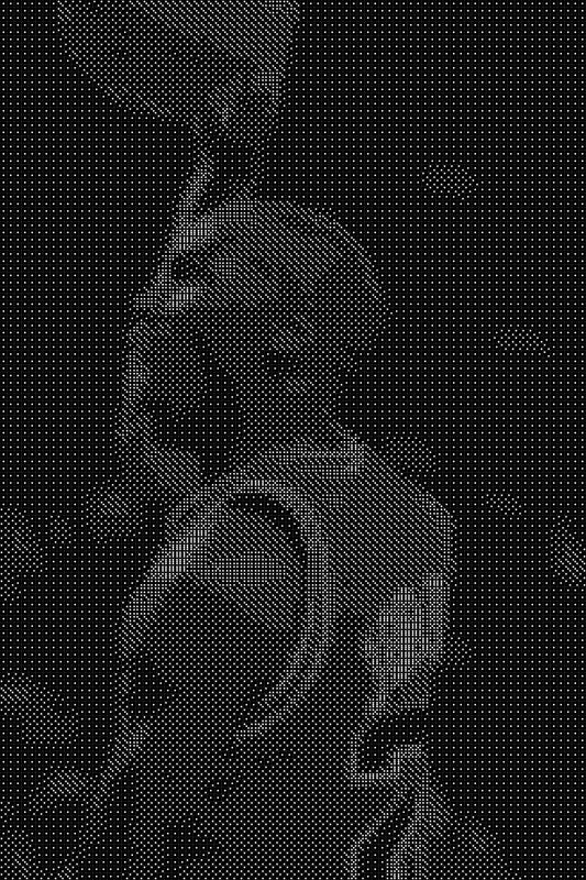 Michael Jordan 21 Dice Art- Handcrafted Dice Mosaic using 10,000+ Dice, Two Size Options