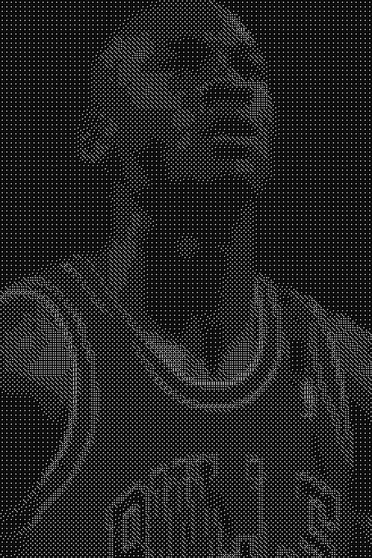 Michael Jordan 25 Dice Art- Handcrafted Dice Mosaic using 10,000+ Dice, Two Size Options