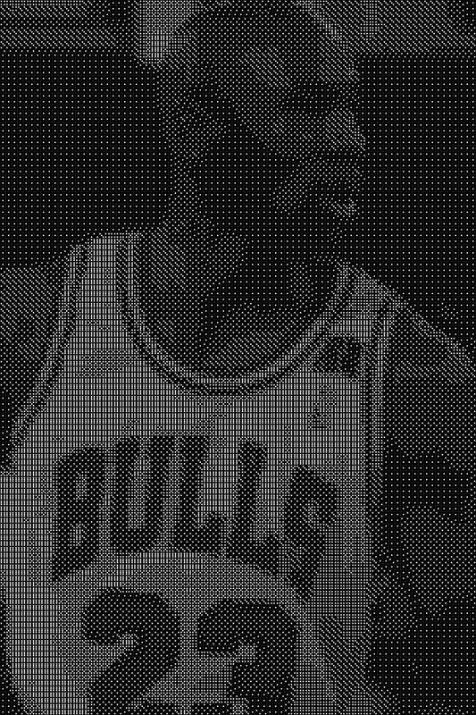 Michael Jordan 27 Dice Art- Handcrafted Dice Mosaic using 10,000+ Dice, Two Size Options