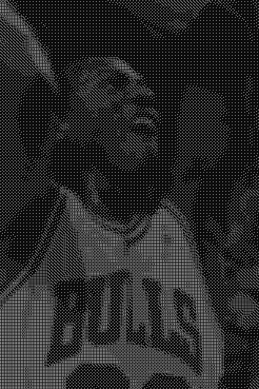 Michael Jordan 33 Dice Art- Handcrafted Dice Mosaic using 10,000+ Dice, Two Size Options