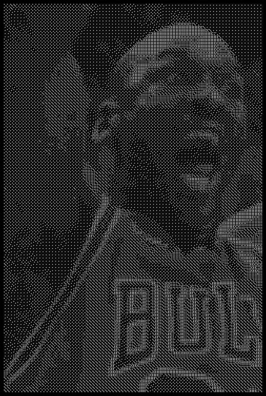 Michael Jordan 41 Dice Art- Handcrafted Dice Mosaic using 10,000+ Dice, Two Size Options