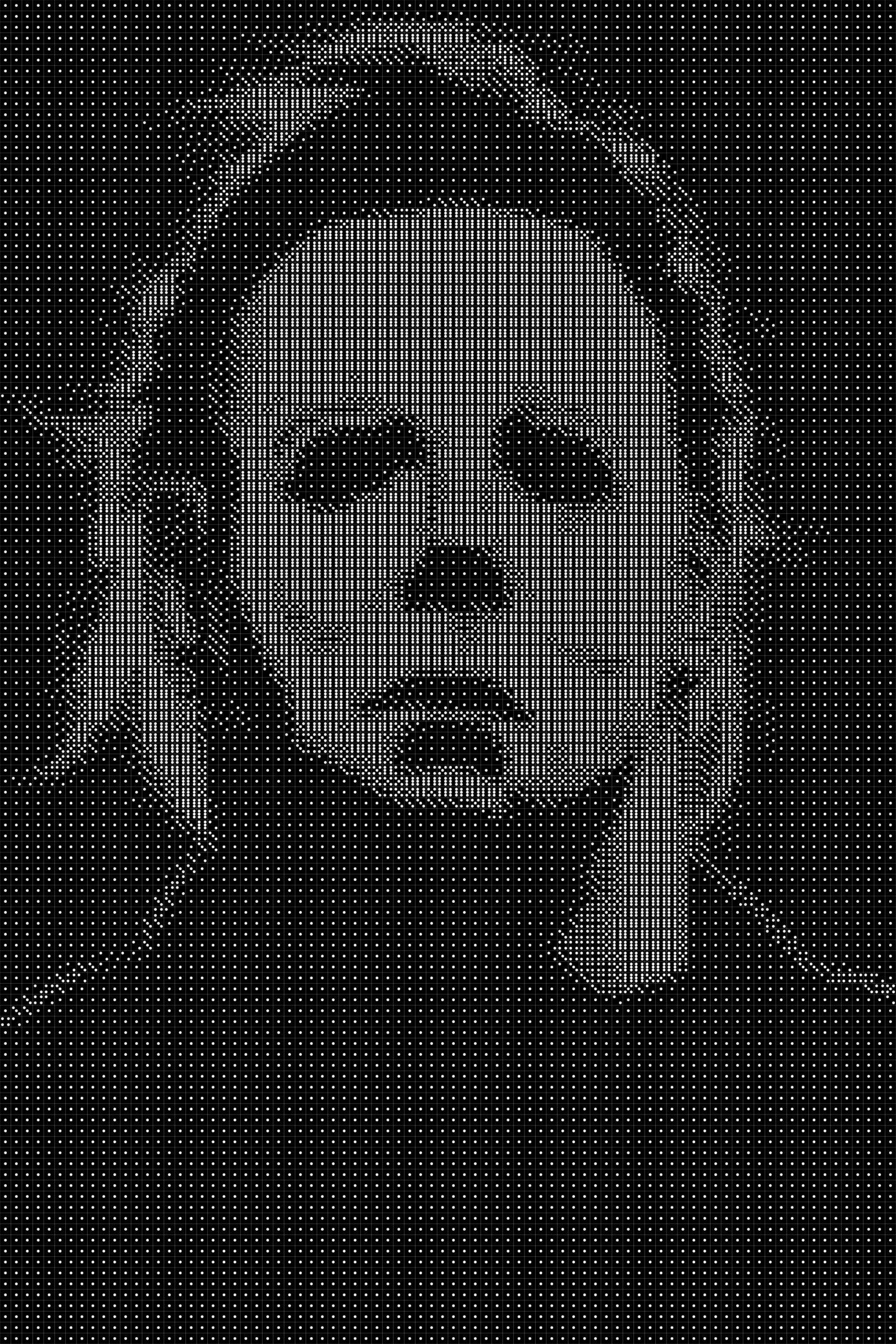 Michael Myers Dice Art- Handcrafted Dice Mosaic using 10,000+ Dice, Two Size Options